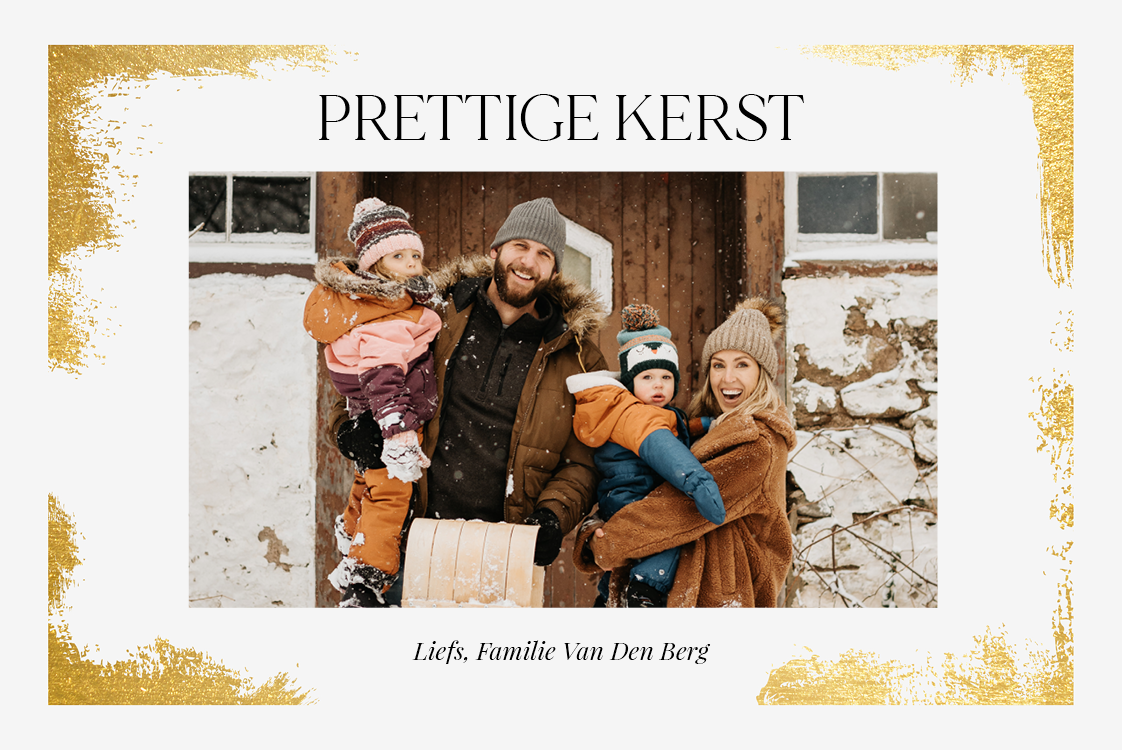 Fotokaarten — Sneeuw & goud