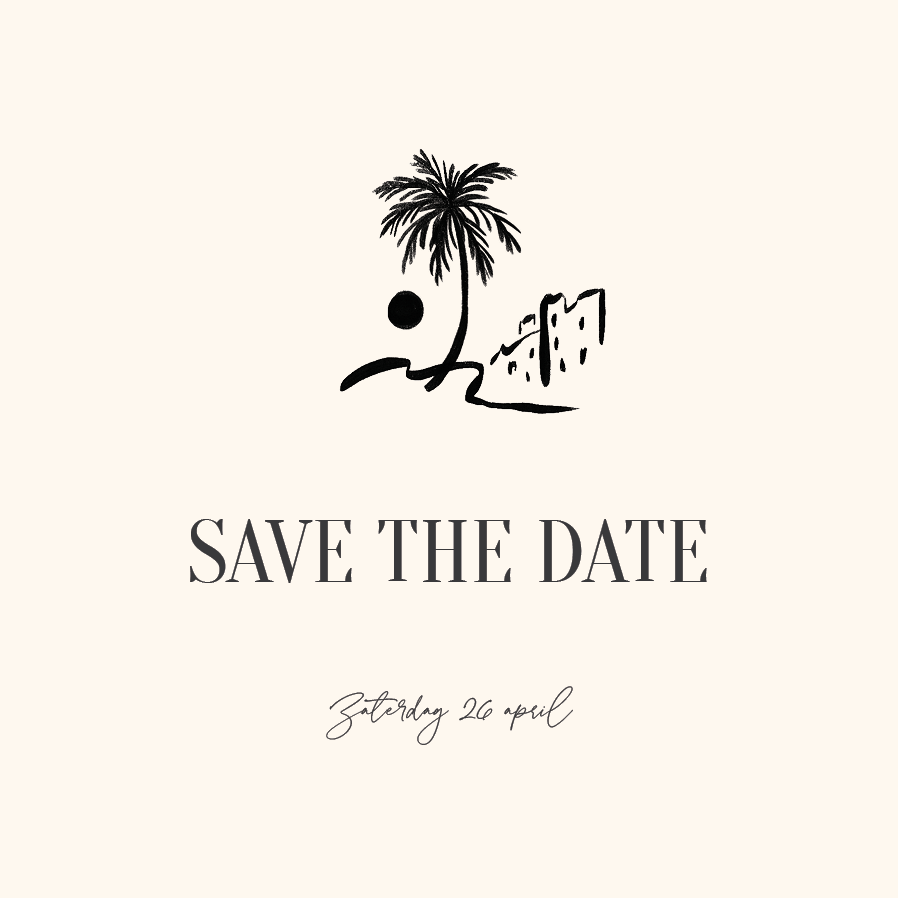 Save the date — Tropische inkt