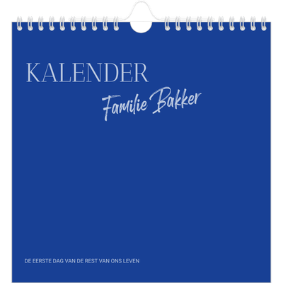 Jaarkalenders vierkant — Kobalt klassieker [omslag]