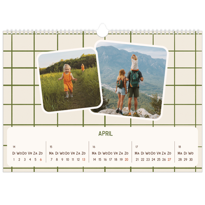 Fotokalender A3 — Retro patronen [April]