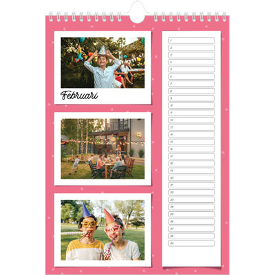 Verjaardagskalenders A4 — Snapshots in felle kleuren [Februari]
