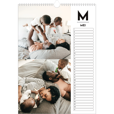 Verjaardagskalenders A3 — Schijnwerper effect [Mei]