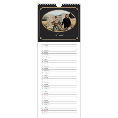 Smalle kalender  — Klassiek vintage [Maart]