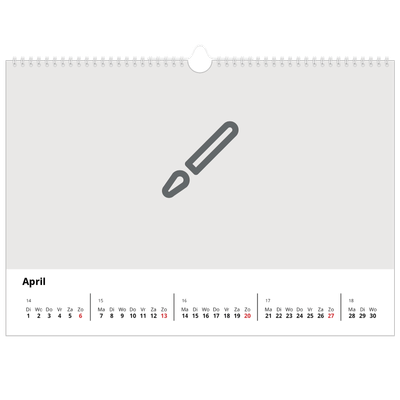Fotokalender A3 — Ontwerp je eigen fotoproduct [April]
