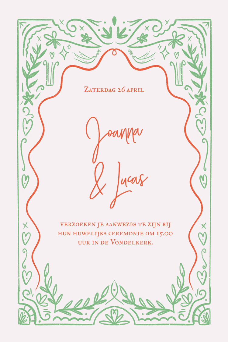 Uitnodigingen — Retro raamwerk