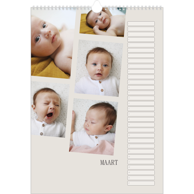 Verjaardagskalenders A3 — Herinneringen in beweging [Maart]