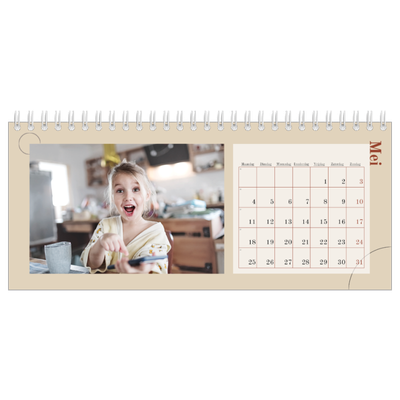 Bureaukalenders — Asymmetrische tekst [omslag]