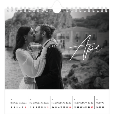 Jaarkalenders vierkant — Elegant schrift [April]