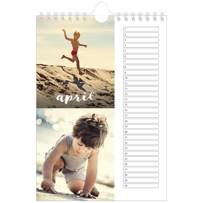 Fotokalender A5 — Schuingedrukte letters [April]