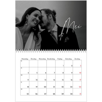 Fotokalender A4 Dubbel (30 x 40 cm) — Elegant schrift [omslag]