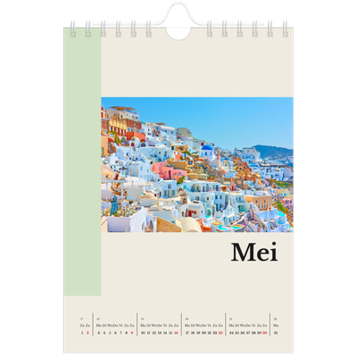 Fotokalender A5 — Bezienswaardigheden van de wereld [Mei]