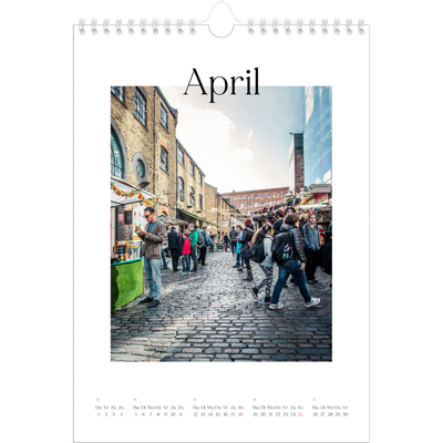 Fotokalender A4 (20 x 30 cm) — Mijn reisverhaal - Londen [April]