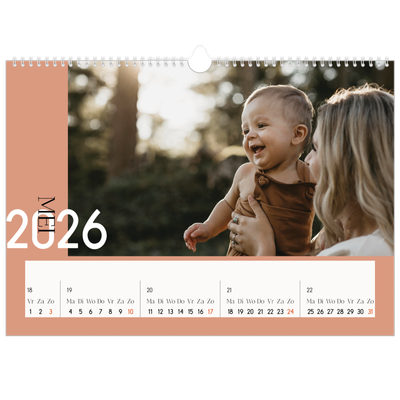 Fotokalender A3 — Overlappende tekst [omslag]