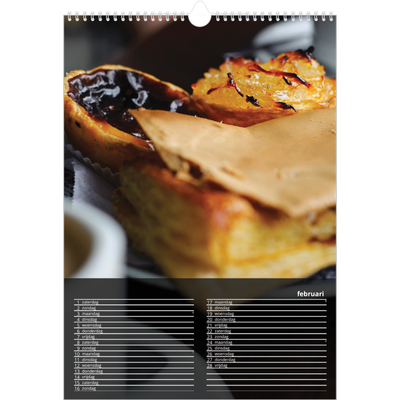 A3 Jaarkalenders — Fotoverloop naar transparant [Februari]