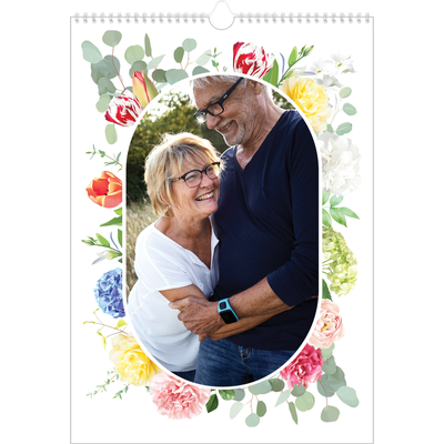 Verjaardagskalenders A3 — Klassieke bloemen [omslag]