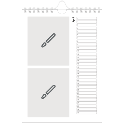 Fotokalender A5 — Ontwerp je eigen fotoproduct [April]