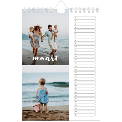 Fotokalender A5 — Schuingedrukte letters [Maart]
