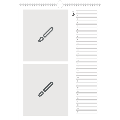 Verjaardagskalenders A3 — Ontwerp je eigen fotoproduct [April]