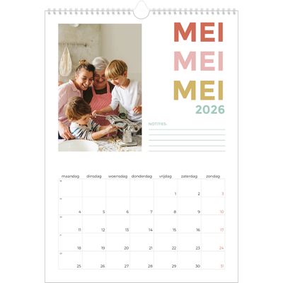 A3 Jaarkalenders — Bont gekleurd [omslag]