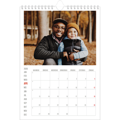 Fotokalender A4 (20 x 30 cm) — Rode highlights [April]