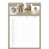 A4 Familieplanners — Warme aardetinten - gezinsplanner 3 personen [Januari]