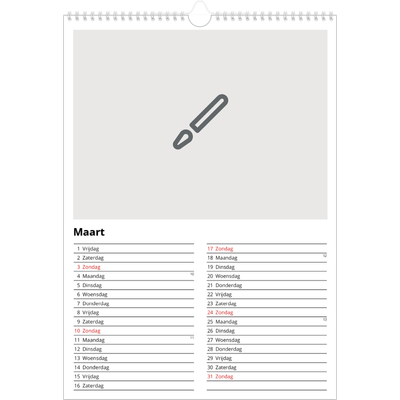 A3 Jaarkalenders — Ontwerp je eigen fotoproduct [Maart]