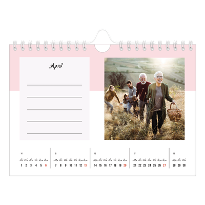 Fotokalender A5 — Kalender Lijst [April]