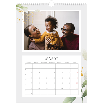 A3 Jaarkalenders — Bloemen splash [Maart]