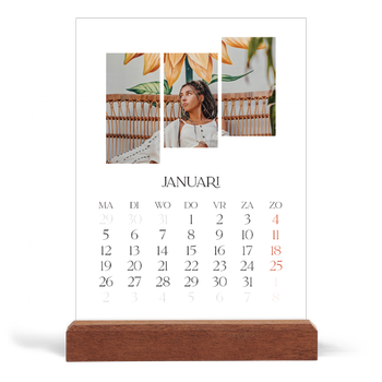 Bureaukalender met houten standaard — Reismozaïeken