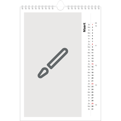 Fotokalender A4 (20 x 30 cm) — Ontwerp je eigen fotoproduct [Maart]