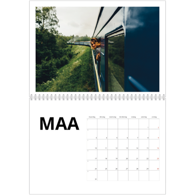 Fotokalender A4 Dubbel (30 x 40 cm) — Witte randen [Maart]