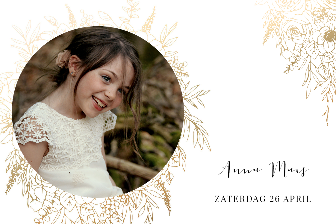 Bedankkaarten — Bloemenversiering