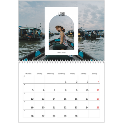 Fotokalender A4 Dubbel (30 x 40 cm) — De open boog [April]