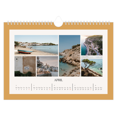 Fotokalender A4 — Klassieke kleuren [April]