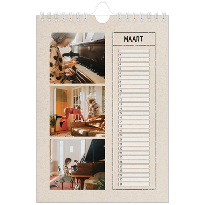Fotokalender A5 — Craft stempel effect [Maart]