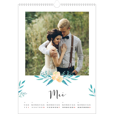 A3 Jaarkalenders — Bloemen illustraties [omslag]