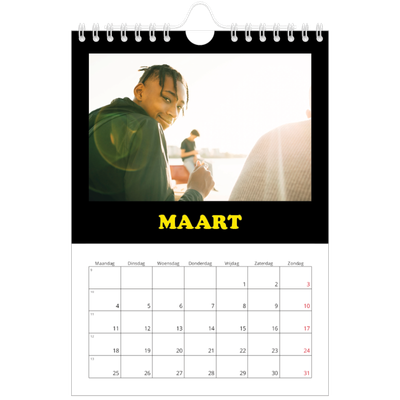 Fotokalender A5 — Vrolijke typo [Maart]