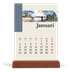 Bureaukalender met houten standaard  — Bezienswaardigheden van de wereld [Januari]