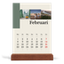 Bureaukalender met houten standaard  — Bezienswaardigheden van de wereld [Februari]