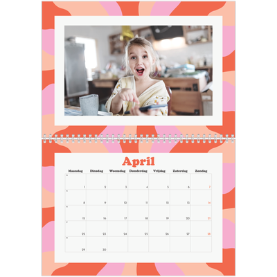 Fotokalender A4 Dubbel (30 x 40 cm) — Speelse patronen [April]