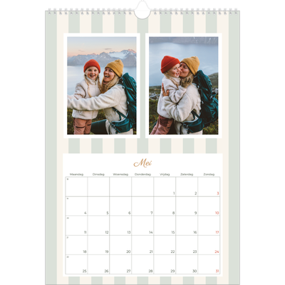 A3 Jaarkalenders — Schrift en strepen [omslag]
