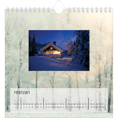 Jaarkalenders vierkant — Achtergronden uit de natuur [Februari]