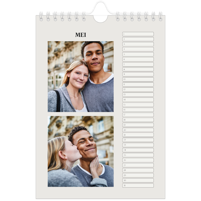 Fotokalender A5 — Simpel ivoor [Mei]