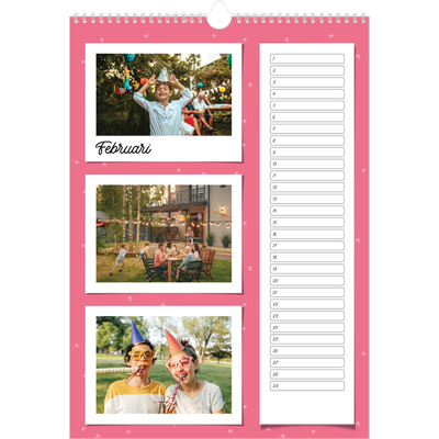 Verjaardagskalenders A3 — Snapshots in felle kleuren [Februari]