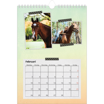 Fotokalender A4 (20 x 30 cm) — Foto's met plakband [Februari]
