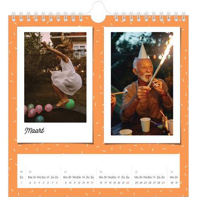 Jaarkalenders vierkant — Snapshots in felle kleuren [Maart]