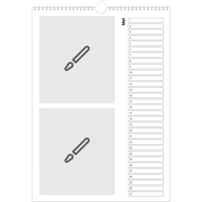 Verjaardagskalenders A3 — Ontwerp je eigen fotoproduct [Mei]