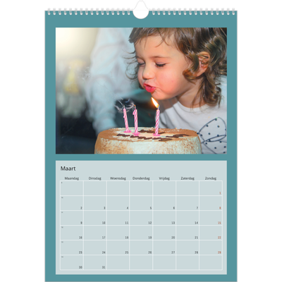 A3 Jaarkalenders — Kleurrijke kaders [Maart]