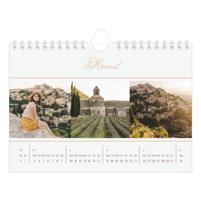 Fotokalender A5 — Goudschrift banner [Maart]