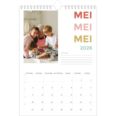 Fotokalender A4 (20 x 30 cm) — Bont gekleurd [omslag]